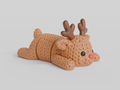 Knitted Mini Articulated Reindeer