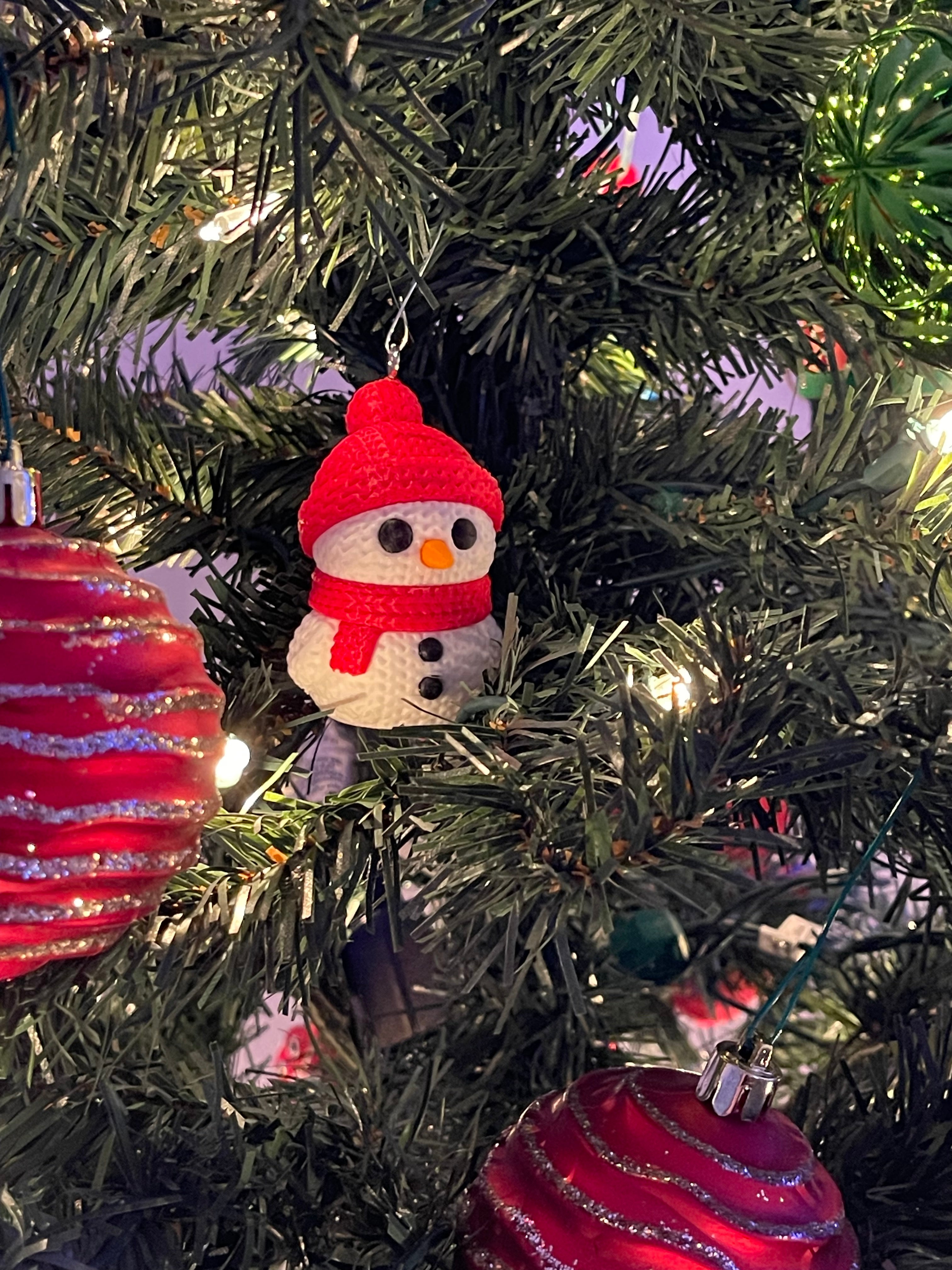 Knitted Snowman Ornament