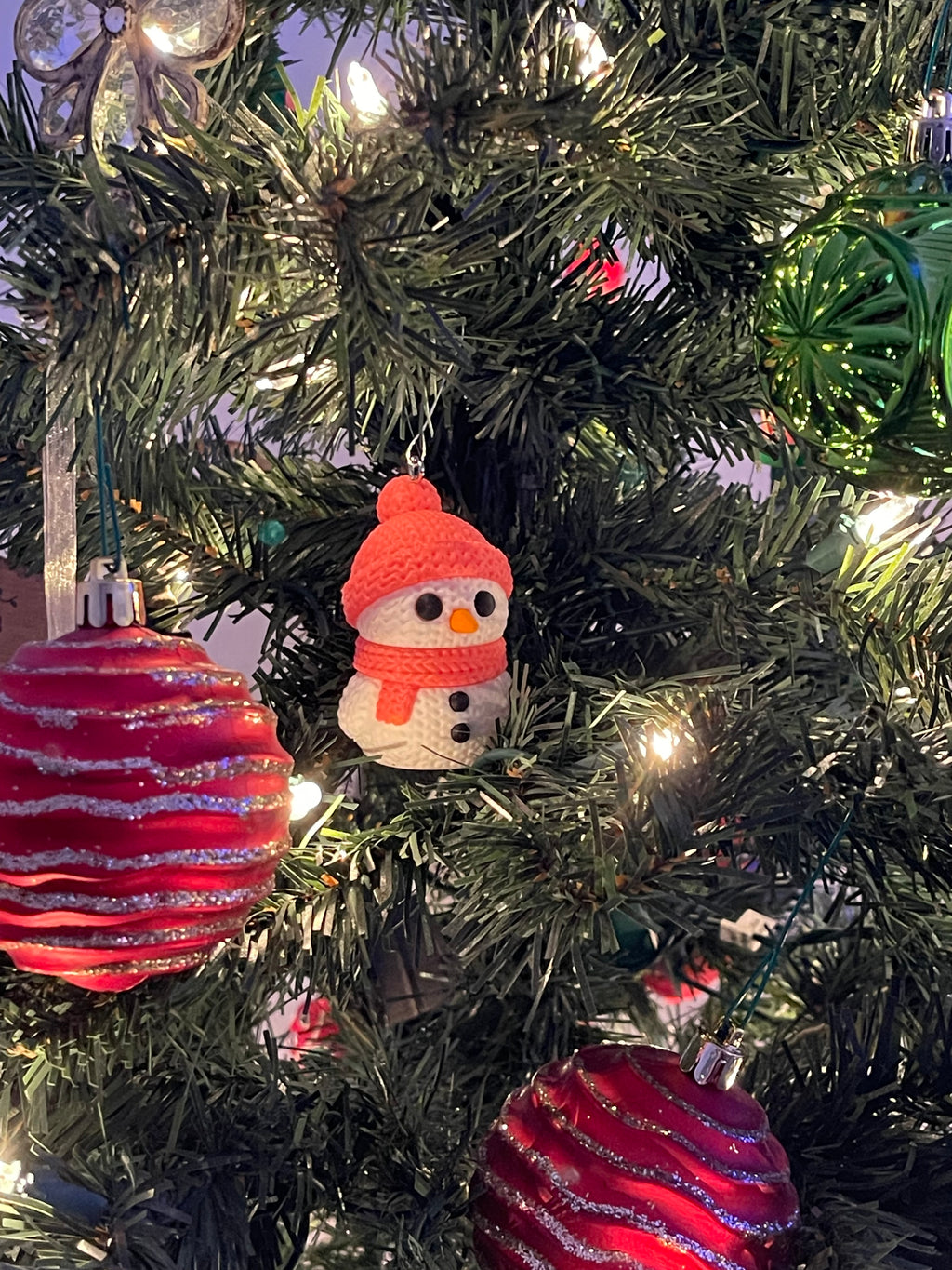 Knitted Snowman Ornament