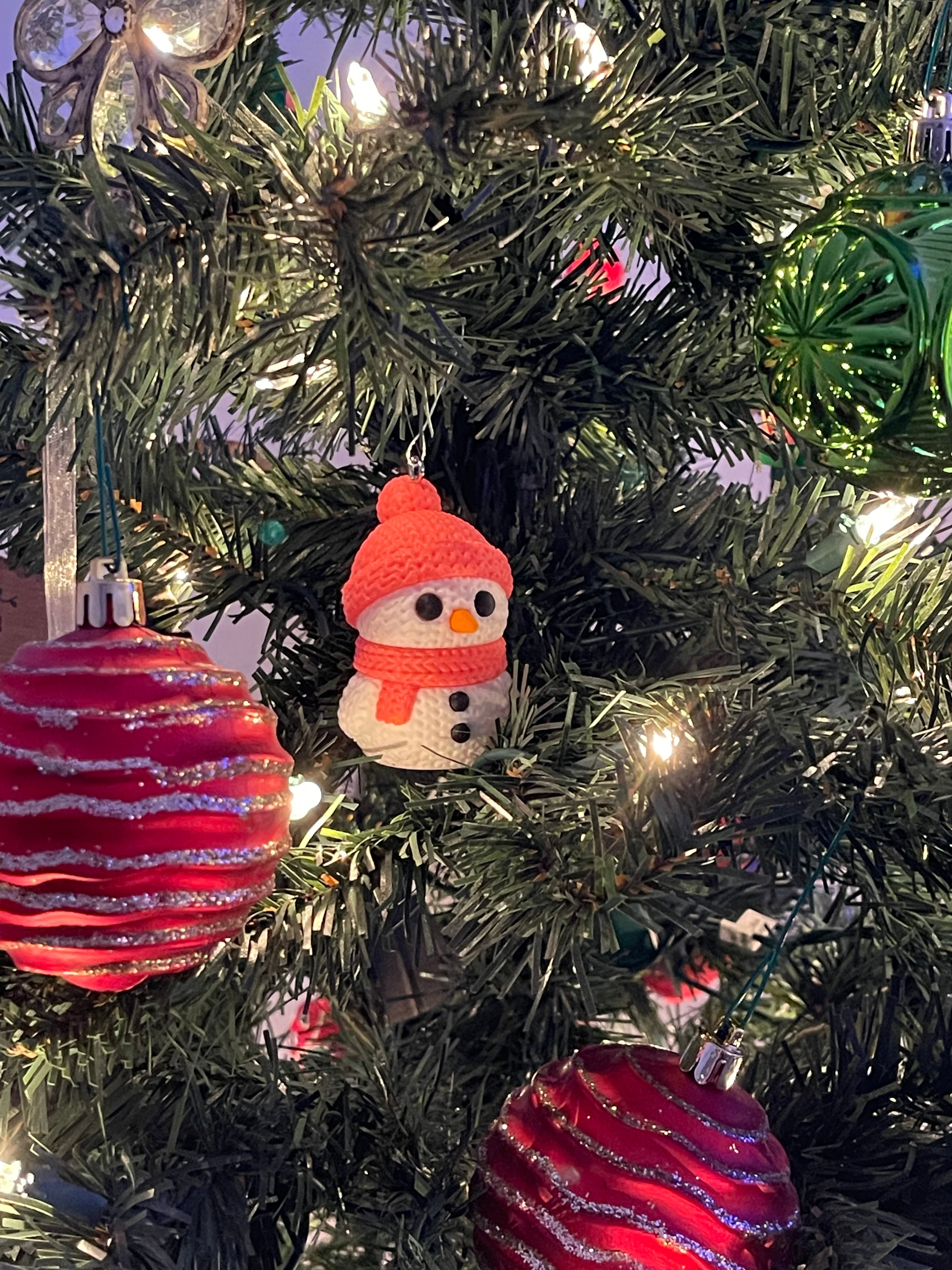 Knitted Snowman Ornament