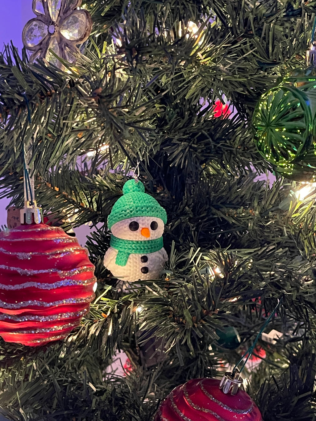 Knitted Snowman Ornament