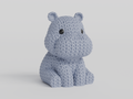 Knitted Hippo Ornament